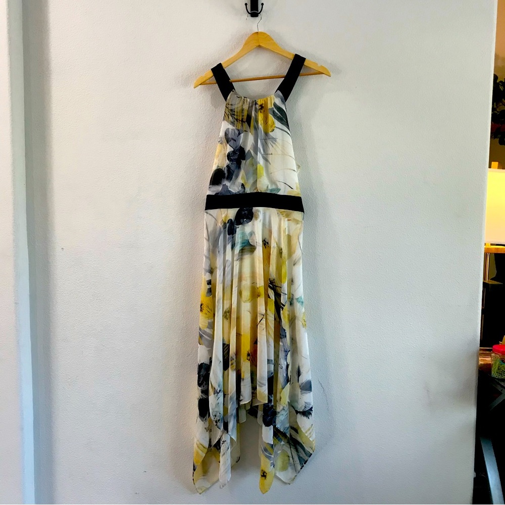Frank Lyman pastel yelllow cocktail dress